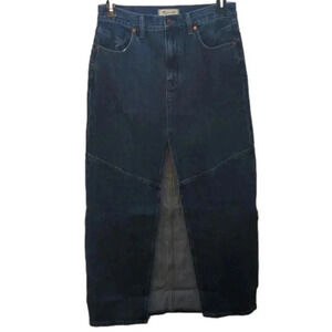 Madewell women's long Jean Skirt